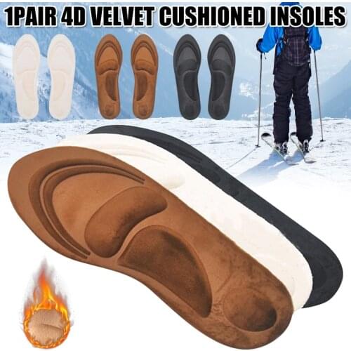 4D Velvet Cushioned Insoles Memory Foam Feet Arch Insole with High Rebound Decompression FK88
