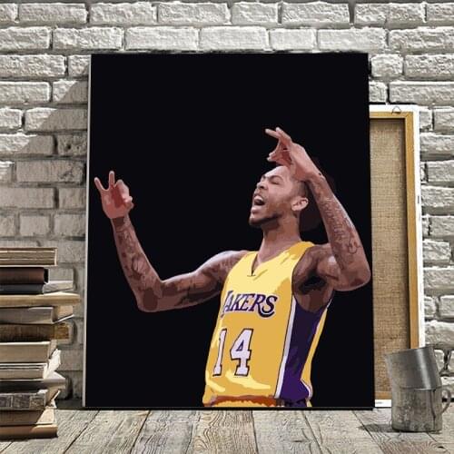 Basketball star Kobe Bryant World Cup player Dahuawang DIY home decor painting restaurant hotel cafe decoration painting