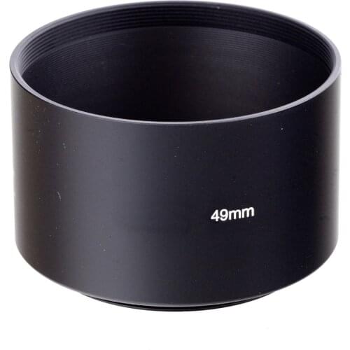 49mm black long Metal LENS HOOD for canon nikon For s&ny 49mm lens