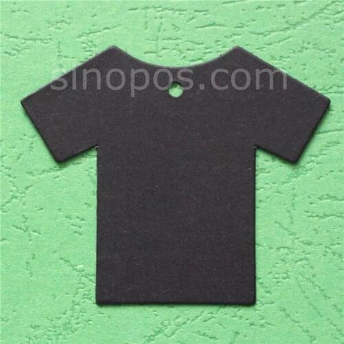 Dress Shaped Blank Cardboard Hangtag, apparel shop garment black white paper card price tags clothes label gift hang tag ticket
