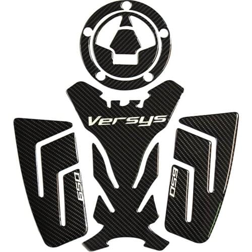K-sharp Carbon 3D ADESIVI MOTO Sticker Decal Emblem Protection Tank Pad Gas Cap Fit KAWASAKI versys 650