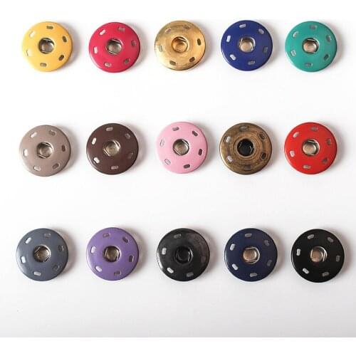 10pairs/lot Gold/Gun black Flower Shape Metal Snap Fasteners Press Buttons DIY Sewing Clothes Accessories
