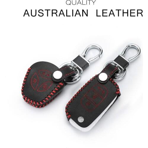 Leather Key Case For Car 3 Buttons For Lada Sedan Largus Kalina Granta Vesta X-ray Xray Car Key Cover