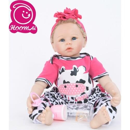 Exclusive Bebe Reborn Doll Soft Silicone Cotton Body 18" 45CM Lifelike Realistic Baby Toy Lovely Doll For Kids Christmas Gifts