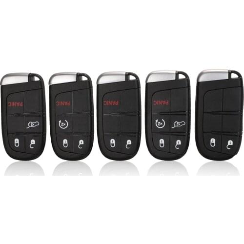 Kutery 10pcs 2/3/4/5 Buttons Remote Car Key Shell For Jeep Grand Cherokee Dodge Ram 1500 Journey Charger Dart Durango Fiat