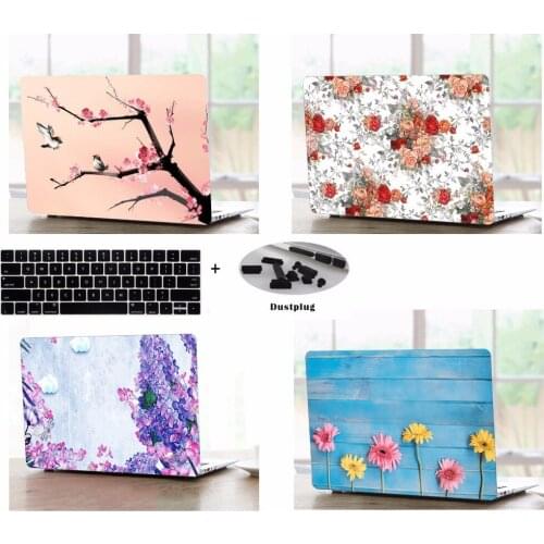 Matte Shell Case Keyboard Cover Dust Plugs For 11 13" Macbook Air A1465 A1466 13 15" Pro A1502 A1398 Touch Bar A1706 A1708 A1707