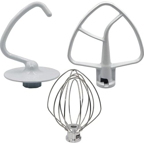 Mixer Kit for KSM150 Includes Dough Hook Wire Whip and Coated Flat Beater, 3 Pieces Stand Mixers Repair Set Compatible