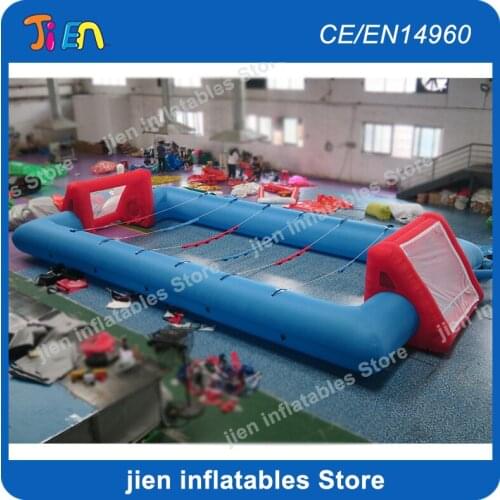 10*5m/12*6m/14*7m inflatable soccer field, inflatable football pitch game, cheap inflatable soccer playground football course