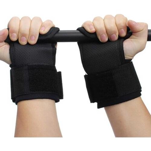 2018 Newly 1 Pair Adjustable Fitness Wrist Support Weight Lifting Hooks Training Grips Strap Gloves