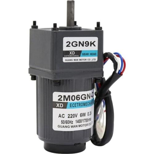 6W speed AC gear reducer AC220V single phase micro motor slow induction small motor