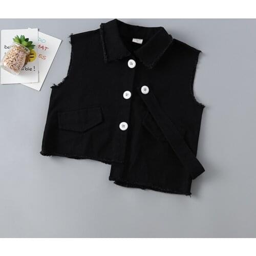 2-7 years high quality girl vest outerwear coat 2019 spring autumn fashion solid vest kid children girls vest waistcoats