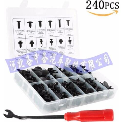 240x Plastic Rivets Fastener for Fender Bumper Push Screw Pin Clips Kit Set For Honda for Chevrolet/Acura/GOLF for Ford/Toyota