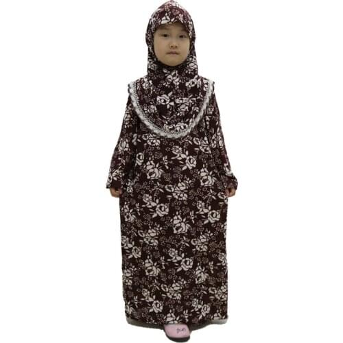 H1260 latest small girls printed pray dress,pray dress with matching hijab,fast delivery,mixed sizes and prints