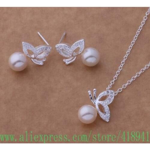 Silver Plated Jewelry Sets Earring 223 + Necklace 309 /dyaampha azcajqja AS050