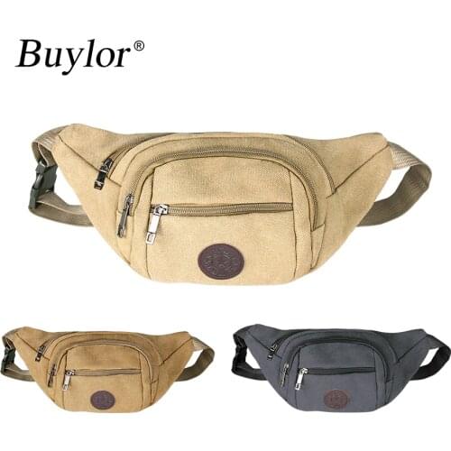 Buylor Waist Packs Men Banana Bum Bag Fashion Canvas Fanny Pack Hot Casual Belt Bag Women Sports Hip Bag Phone Pounch Travel