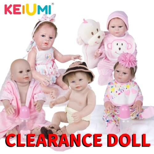 Clearance KEIUMI 20 Inch Full Silicone Reborn Baby Dolls Fashion Waterproof Doll Baby Toy For Kids Birthday Gifts Playmate