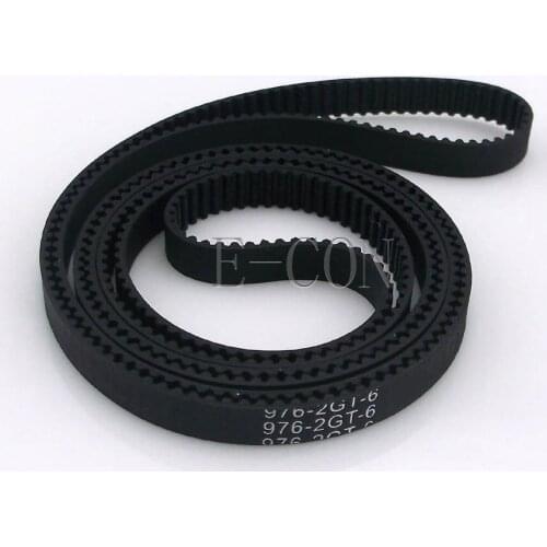 1pcs /lot 976-GT2 Loop Timing Belt Width 6mm GT2 Belt Rubber Fiberglass Inner Length 976mm 488 Teeth for GT2 Timing Pulley