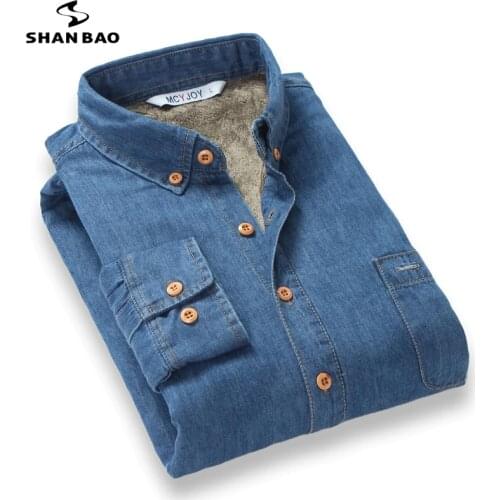 SHAN BAO Mens Fleece Shirts
