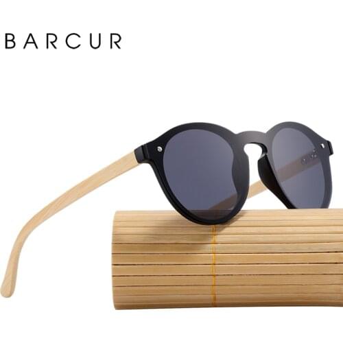 BARCUR Rimless Sun Glasses Men UV400 Retro Sunglasses Women Designer Wood Glasses oculos de sol