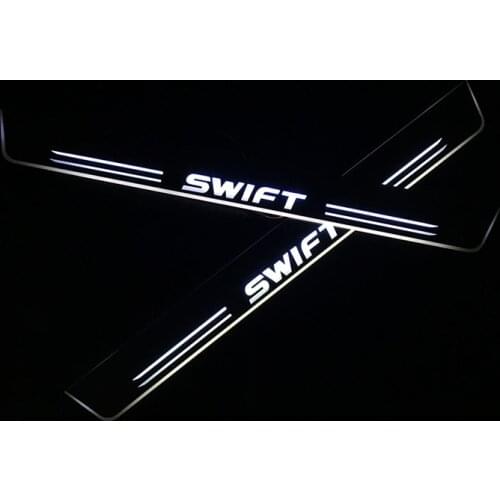 SNCN LED Car Scuff Plate Trim Pedal Door Sill Pathway Moving Welcome Light For Suzuki Swift 2015 2016 2017 2018 Accessories
