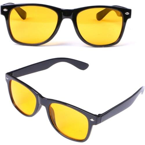 Unisex Yellow Lenses Night-Vision Glasses Driving Glasses