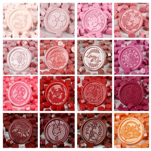 100Pcs/Pack Retro Stamping Sealing Wax Colorful Beads Wax Seal Stamps for Envelope Documents Wedding Birthday Party Invitation