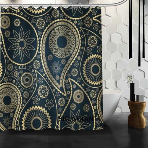 Bathroom Curtains Paisley Shower Curtain Custom Shower Curtain Waterproof Polyester Fabric Curtain For Bathroom