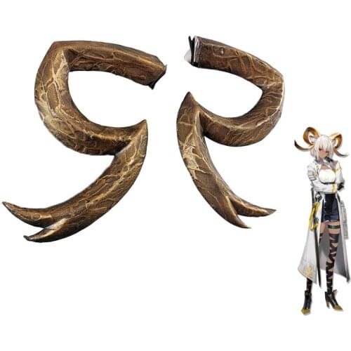 Game Arknights Carnelian Cosplay Horns Head Clip Headwear Hairwear Hair Clip Cosplay Props Accessories for Halloween Fancy Party