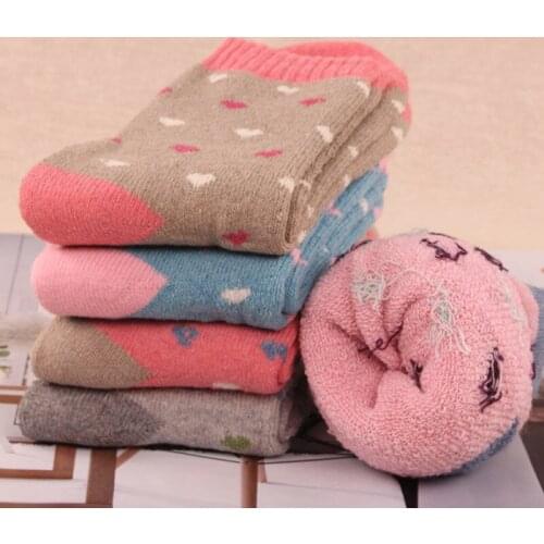 Winter Cute Wool Ladies Crazy Sock Female Thermal Warm Animal Xmas Socks Christmas Winter Sock For Woman Female Happy Sock Meias