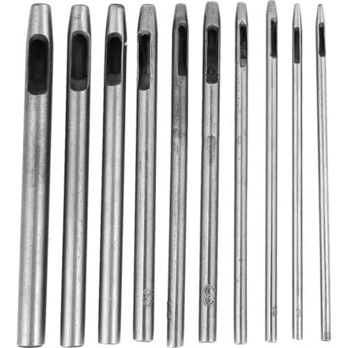 10Pcs Hand Puncher Leather Strap Belt Flower Petal-shaped Eyelet Hole Punch Drilling DIY Hand Puncher High Hardness