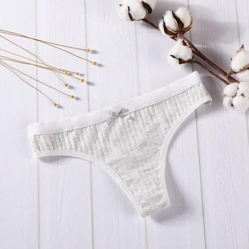Sexy Women Thongs Female Underwear Cotton Panties 3pcs Seamless Lingerie Leisure Briefs For Women Low-Rise Intimate Underwear