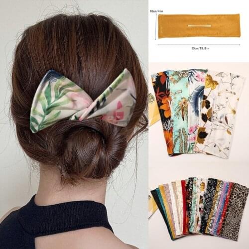 31Styles 1Pc Deft Bun Women Hair Styling Headband Hair Twist French Stylish Hair Bun Vintage Party Hair Styling Buns For Women