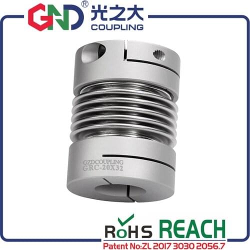 50pieces bellows coupling high torque motor generator bellow coupler 3/4/5/6/6.35/7/8/10mm shaft coupling