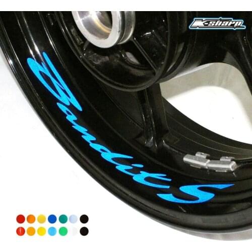 8pcs CUSTOM INNER RIM DECALS WHEEL Reflective STICKERS STRIPES For SUZUKI BANDIT 1250S BANDIT S ALL