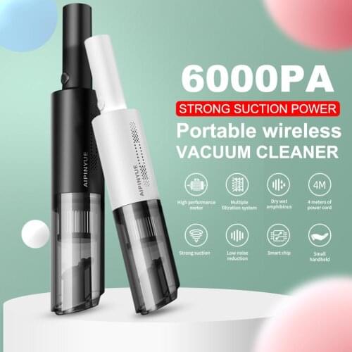 Car Vacuum Cleaner Handheld Wireless Charging Cleaner Car Household Dual-use Strong Suction Mini Cleaner Car Interior Cleaner