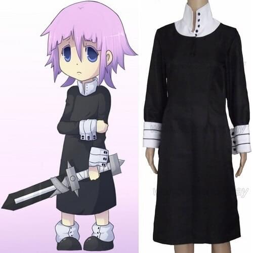 Free Shipping Soul Eater Crona Cosplay Costume and Wig Custom Made for Christmas