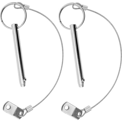 2 Pieces Quick Release Pins 5/16 inch (8mm) 316 Stainless Steel for Boat Bimini Top Deck Hinge Marine Hardware