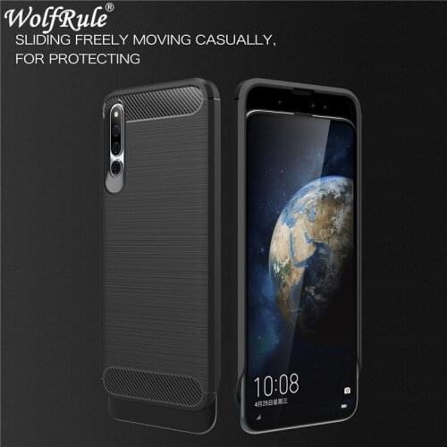 Huawei Honor Magic 2 Case Tough Bumper Carbon Fiber Case For Huawei Honor Magic 2 Cover Soft Silicone TPU Coque On Honro Magic 2