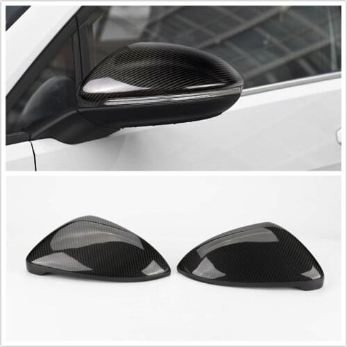 Replacement Carbon Fiber Rear Mirror Cover For 2014-18 VW Golf MK7 GTI TSI Clip On