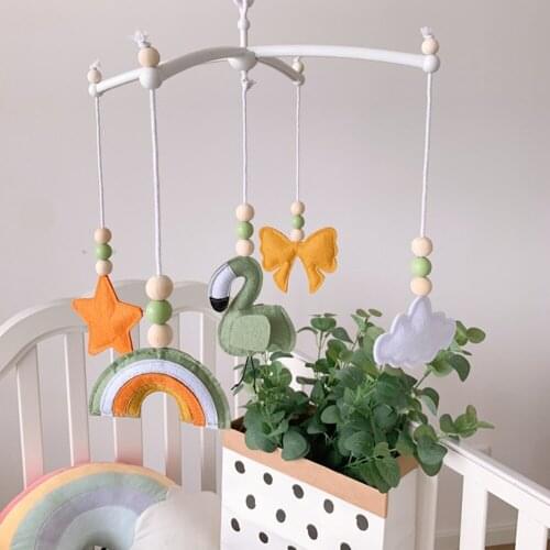 Baby Mobile Crib Holder 360 Degree Rotate Bracket Baby DIY Crib Mobile Bed Bell Hanging Toys Wind-up Box Baby Rattle Toys