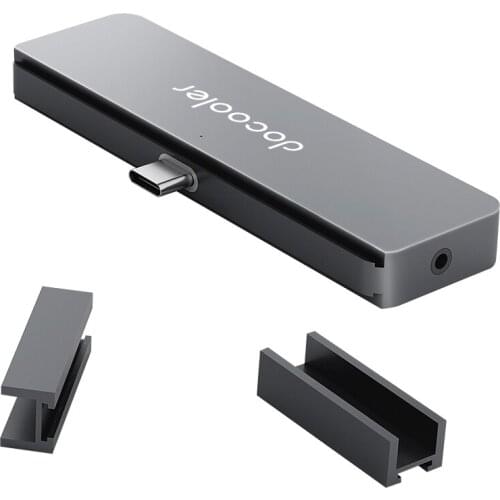 Docooler 7-in-1 Type-C Hub with USB3.0 usb hub 3.0 Audio HDPort TF SD Card Slots Compatible for Type-C Phone Tablet Laptop