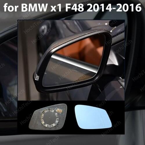Wing Side View Electric Left & Right Mirror Glass Blue Heated for BMW x1 F48 sDrive 16d 18d 18i 20d 20i 25d 25i 2014-2016