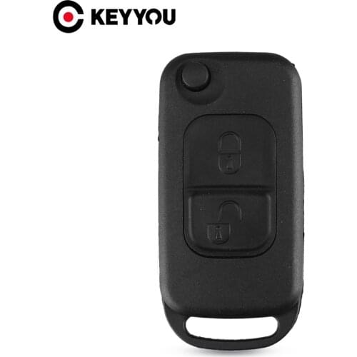 KEYYOU 30pcs For Mercedes Benz W168 W124 W202 W203 W210 W211 A C E ML C CL S SL SEL SLK A160 E113 Flip Remote Car Key Shell Case
