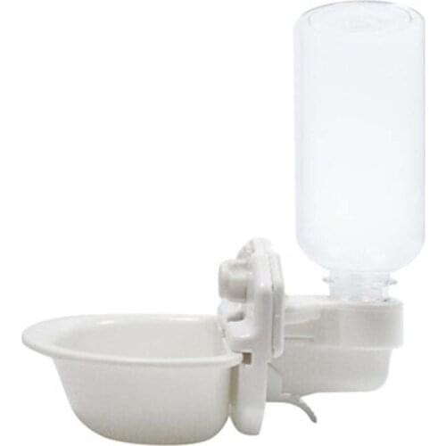 YYSD Pet Cage Hanging Type Automatic Drinking Bowl Drinking Feeding Water Cat Feeder with Refill Bottle Kitten Slow Eat Liquid