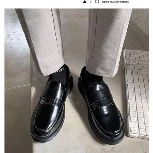 Summer Mens Formal Leather Shoes Are Fashionable and Fashionable with Tassels Comfortable Casual Breathable