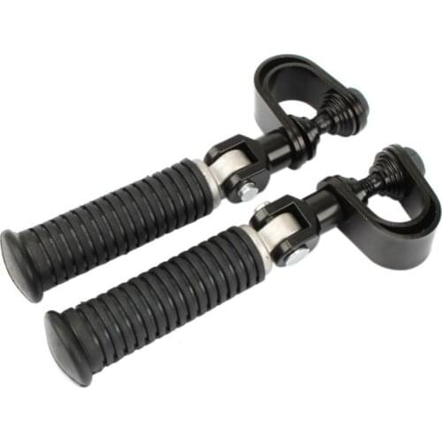 Motorcycle 1"(25mm)to 1.25" (32mm) Highway Foot Pegs Clamp With Black/Chrome Engine Crash Guard Footrest Mount For Harley Honda