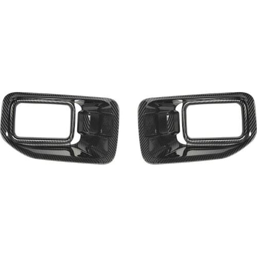 Carbon Fiber Front Fog Light Lamp Decor Cover Trim Bezels for Ford F150 2015-2019