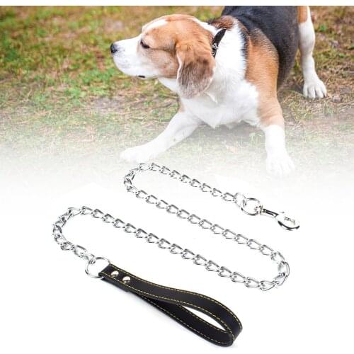 Dog Leash Adjustable Anti-bite Metal Pet Traction Rope for Outdoor