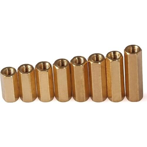 Solid Brass Hex Standoff Spacer Studs Metric Hexagon Pillars Screw For PCB Motherboard M3 M4