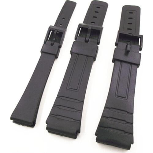 Wholesale 10PCS/lot 14mm 18mm 20mm black color resin watch band watch straps man and woman wrist watch straps for casio bands